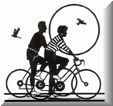 Fietsers in de natuur